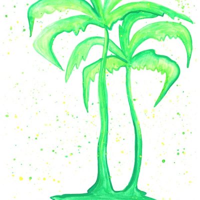 green-palm-trees