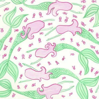 pink-and-green-mermaid-print