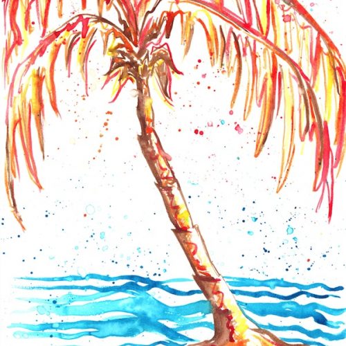red-and-brown-palm-tree