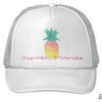 ombre pineapple white hat